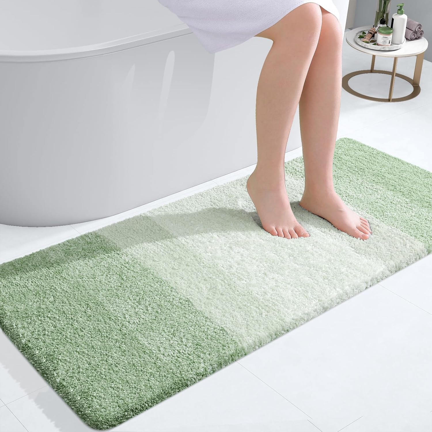 OLANLY Extra Soft Microfiber Bathroom Runner Rugs for Home Decor