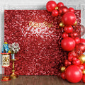 Red Shimmer Wall Backdrop 36PCS Sequin Panels - Brighter Photo Effects
