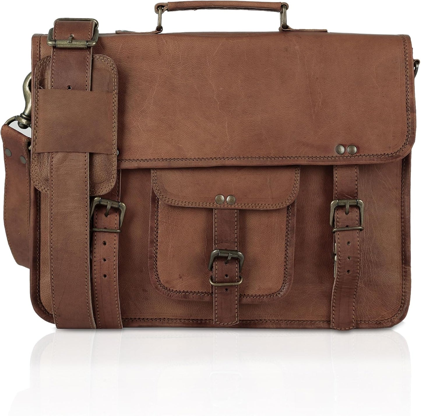 Vintage 15 Inch Laptop Messenger Bag for Men and Women