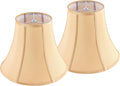 Gold Bell Lamp Shades Set of 2 Medium - Hand Crafted Replacement