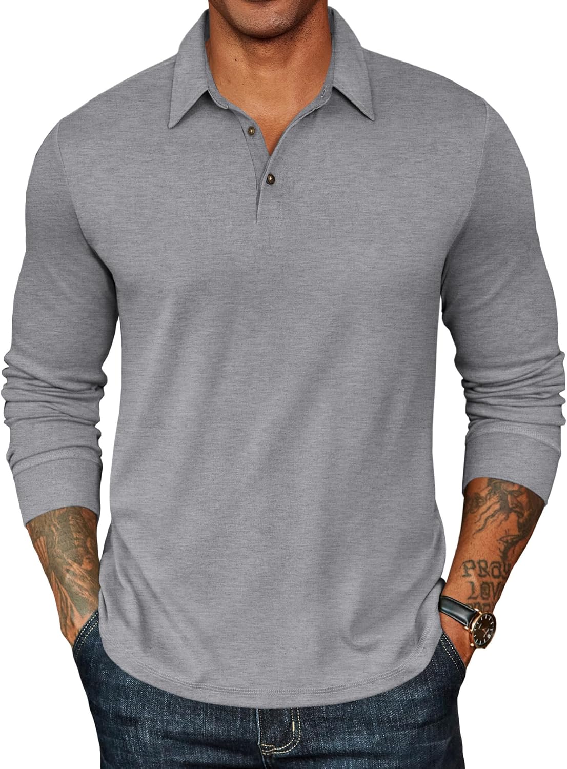COOFANDY Mens Long Sleeve Polo Shirts for Every Occasion