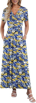 Maxi Dresses for Women Ankle Length Floral Print Beach Long Flowy when