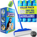 Extra-Wide 9.4 in Lint Roller with 360 Sheets - Fast Pet Hair Cleanup