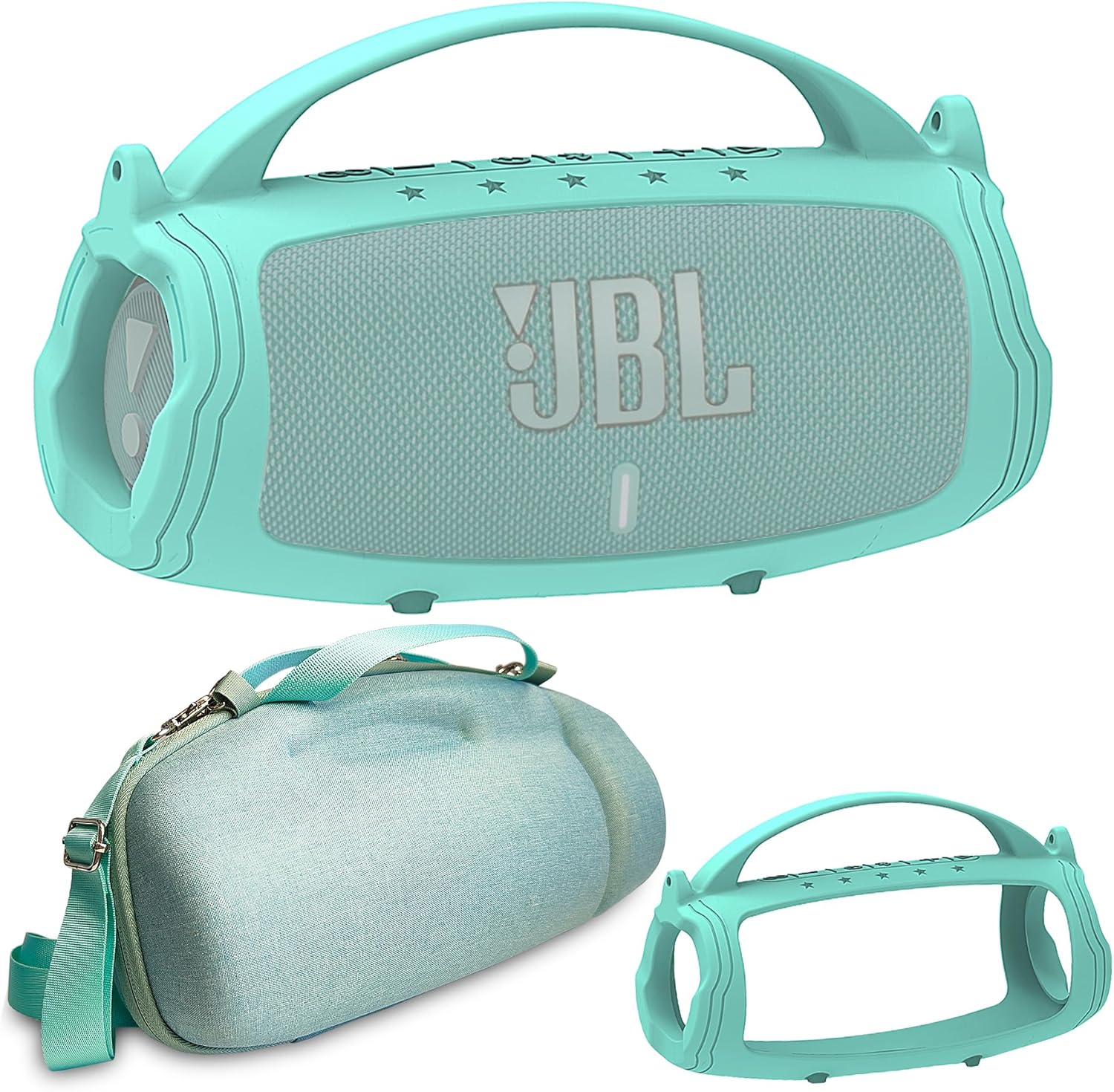 JCHPINE Silicone Cover and Hard Case for JBL Charge 4/5 Speakers