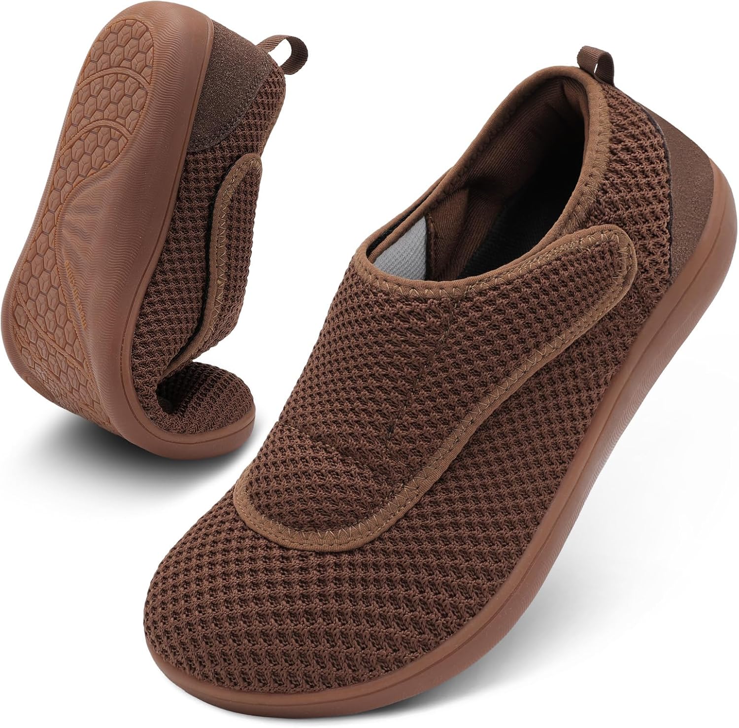 Mens Walking Shoes Wide Adjustable Diabetic Shoes for Comfort