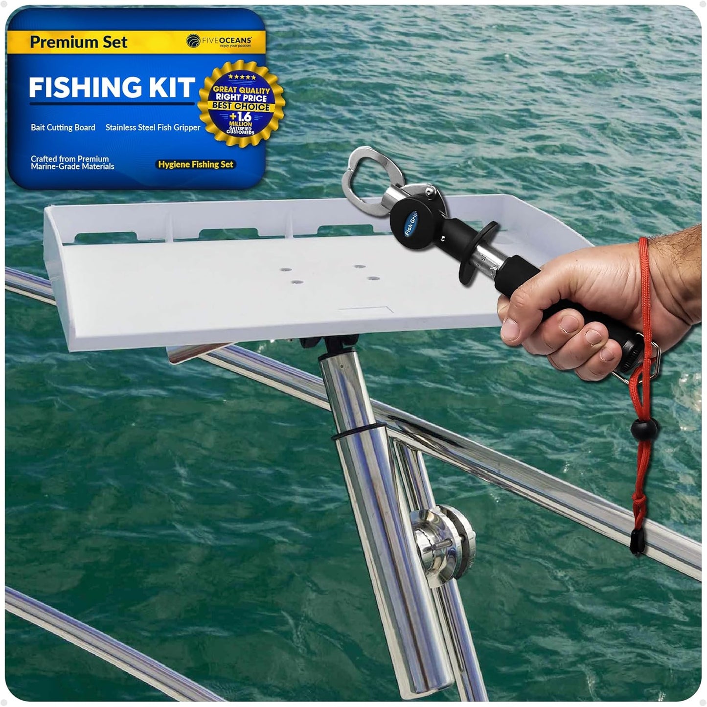 Ultimate Fishing Combo: Bait Board + Fish Gripper Set