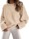 PRETTYGARDEN Women's Oversized Fuzzy Crewneck Sweater - Warm Casual