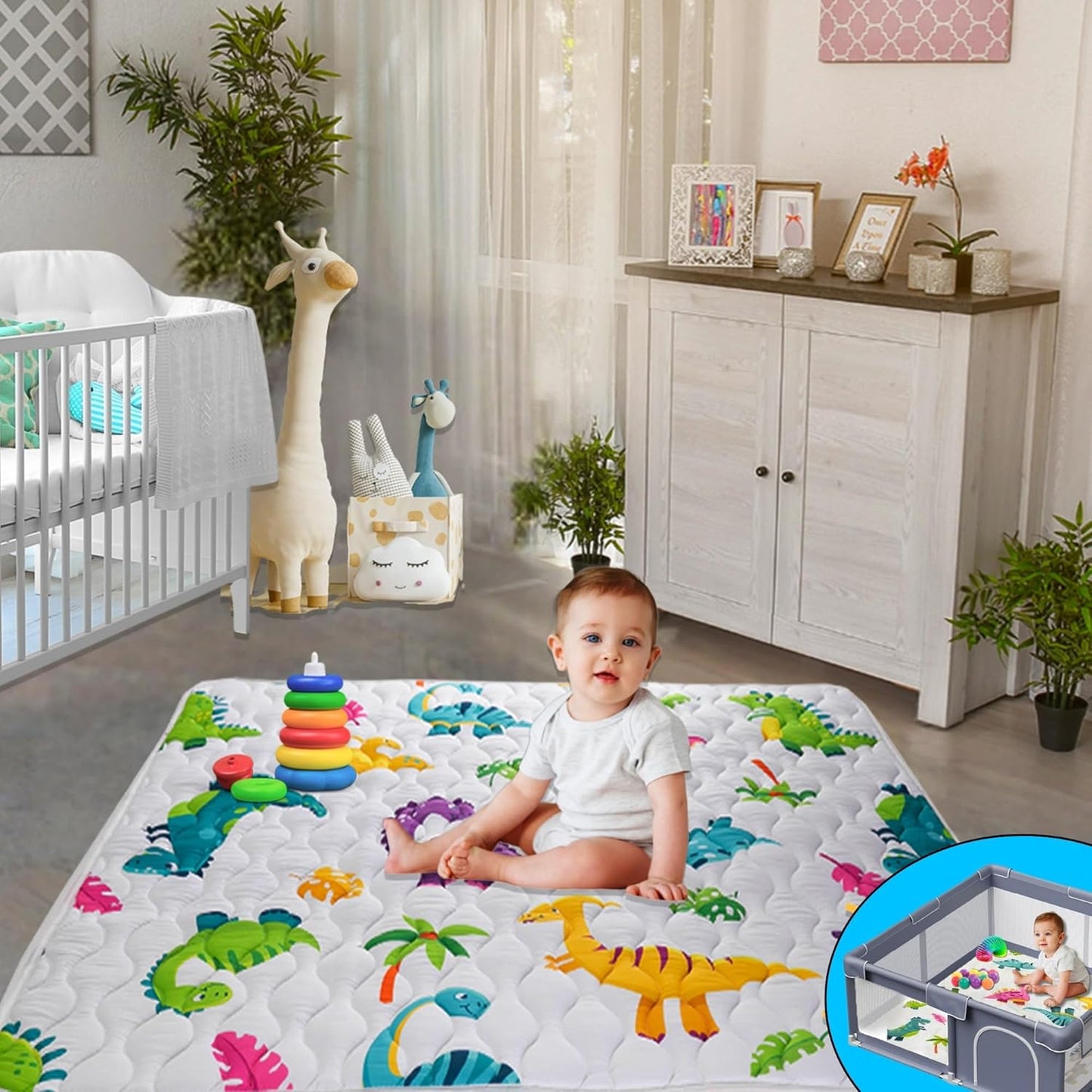 Premium Baby Play Mat - Soft & Washable - Abbys Nest