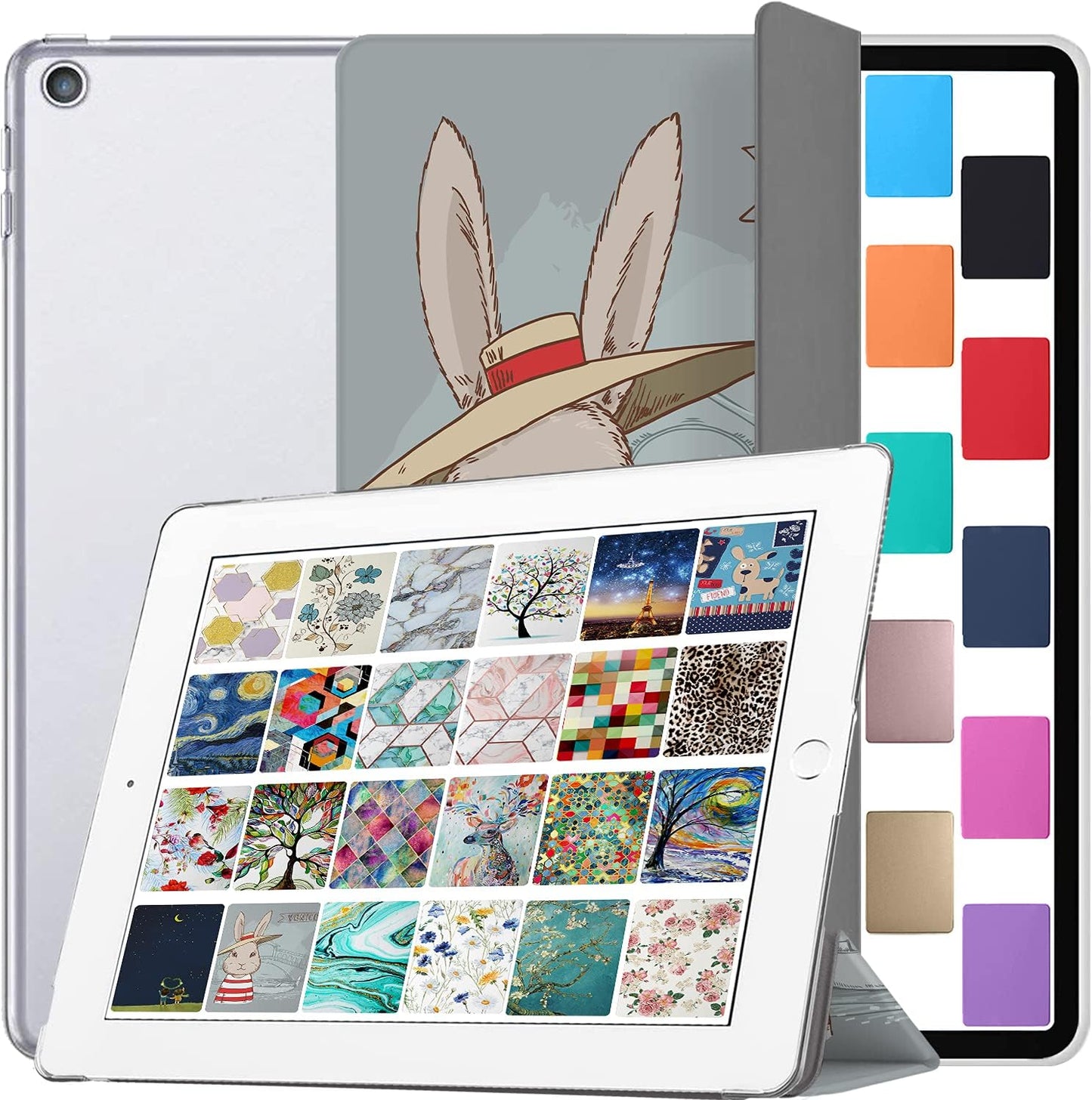 DuraSafe Cases for iPad 9.7 Inch - Bunny Hat Design Cover