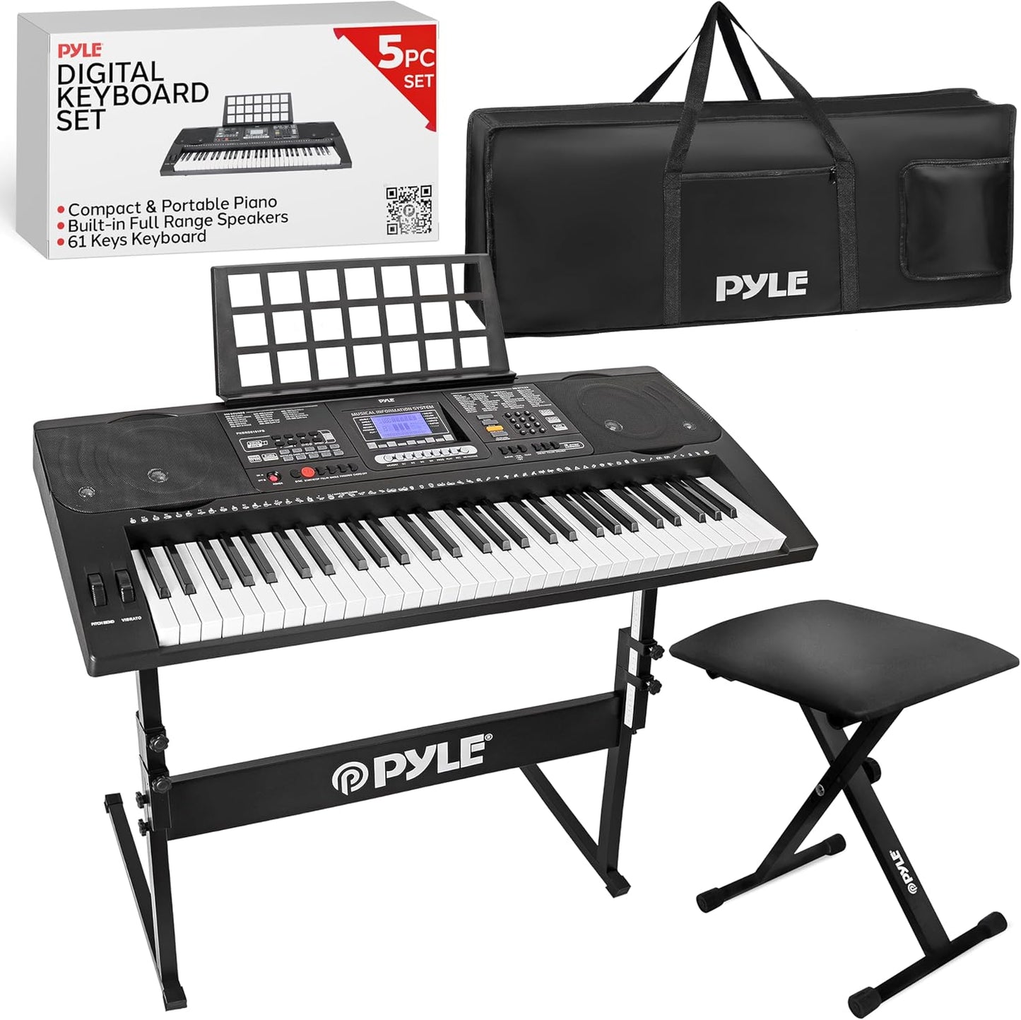 Portable Karaoke Piano Set with 61 Keys