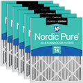 Nordic Pure 16x25x4 Pleated Air Filters MERV 14 Plus Carbon 6 Pack