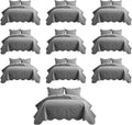IR Imperial Rooms Twin Quilt Bedding Set 10 Pack - Reversible Embossed