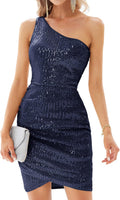 Sparkly One Shoulder Party Dress by Grace Karin