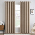 Blackout Linen Textured Curtains 62 x 96 in - Room Darkening & Thermal
