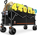 48in Extra Large Collapsible Wagon Cart - Heavy Duty Folding Beach