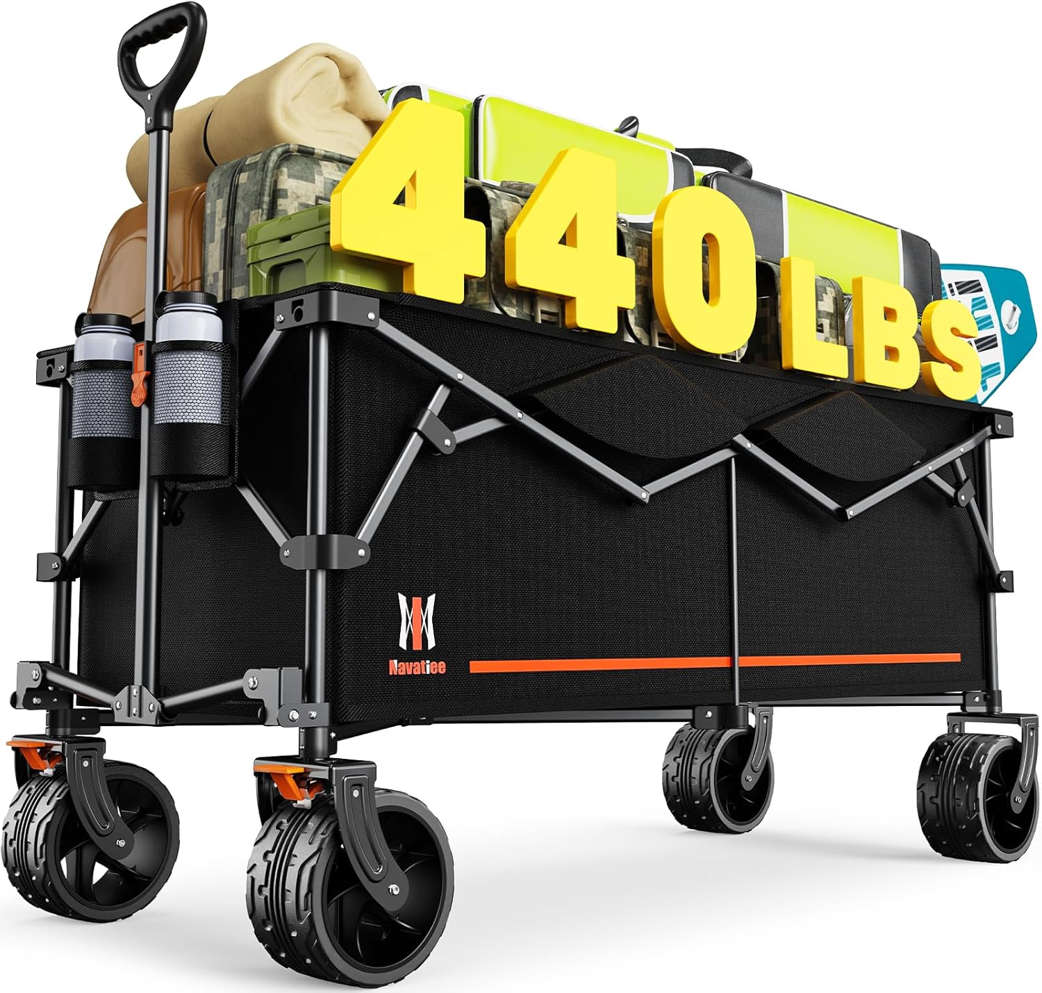 Navatiee 300L Extra Large Collapsible Wagon Cart for Outdoors