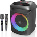 AIMAX Karaoke Machine with Bluetooth and 2 Wireless Microphones