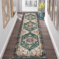 Yamaziot Vintage Boho Washable Runner Rug with Non-Slip Backing