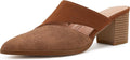 Trendy Syktkmx Women's Cutout Slip On Mules with Chunky Heels