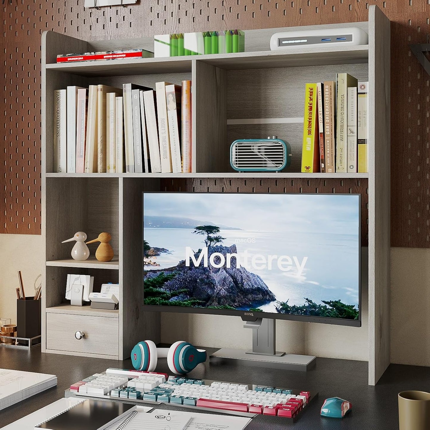 ChooChoo Desktop Bookshelf: Stylish 5-Shelf Desk Organizer