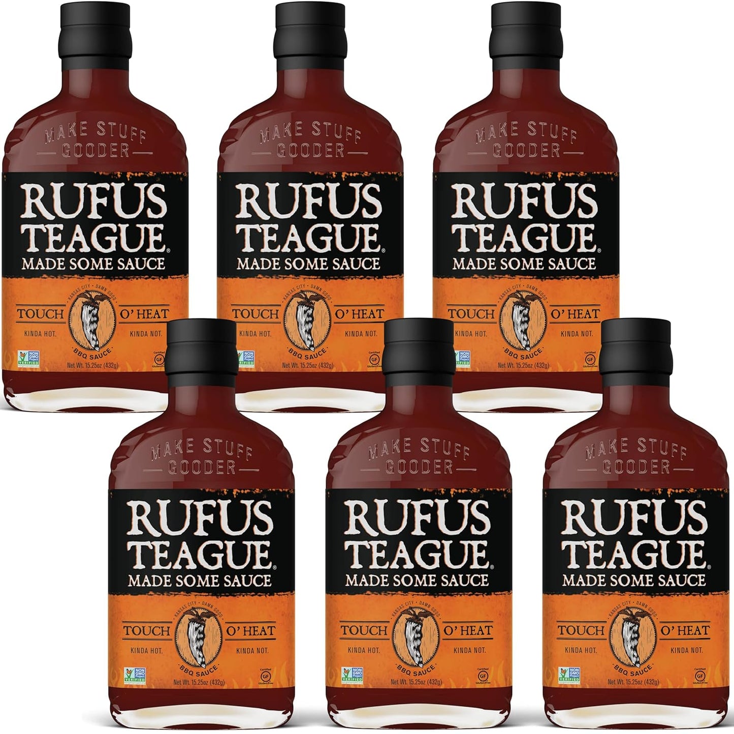Rufus Teague Touch O' Heat BBQ Sauce - Sweet Heat Perfection