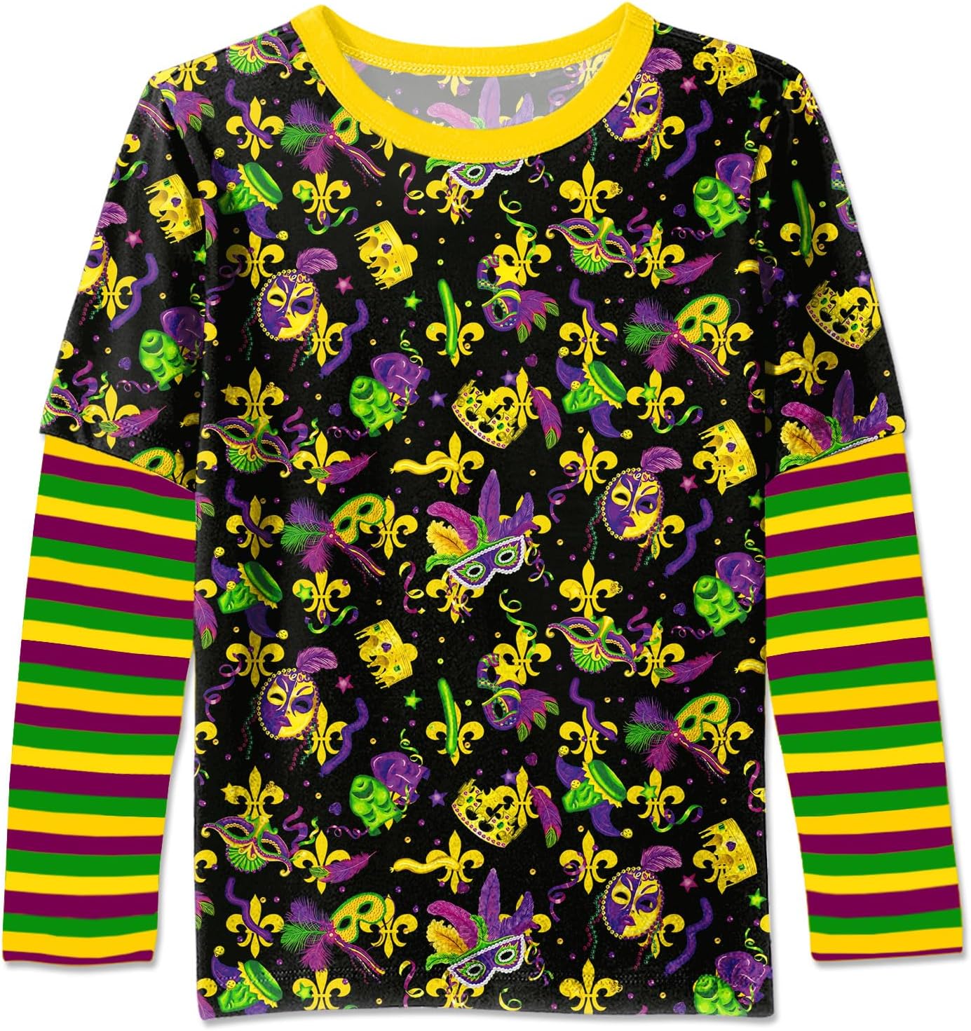 BesserBay Kids Patchwork Carnival Shirt, 4-14 Years: Vibrant & Festive!