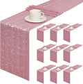 Sequin Table Runner 12 x 72 in 10 Pack - Glitter Rose Pink for Events