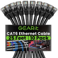 Cat 6 Ethernet Cable Pack 10-Pack 25 ft - Reliable 10 Gbps Connections