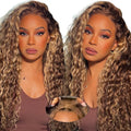 4/27 Highlight Wig Human Hair 220% Density Ombre Lace Front Wig