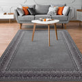 Antep Rugs Bordered Modern 5x7 Non-Slip Area Rug - Low Profile