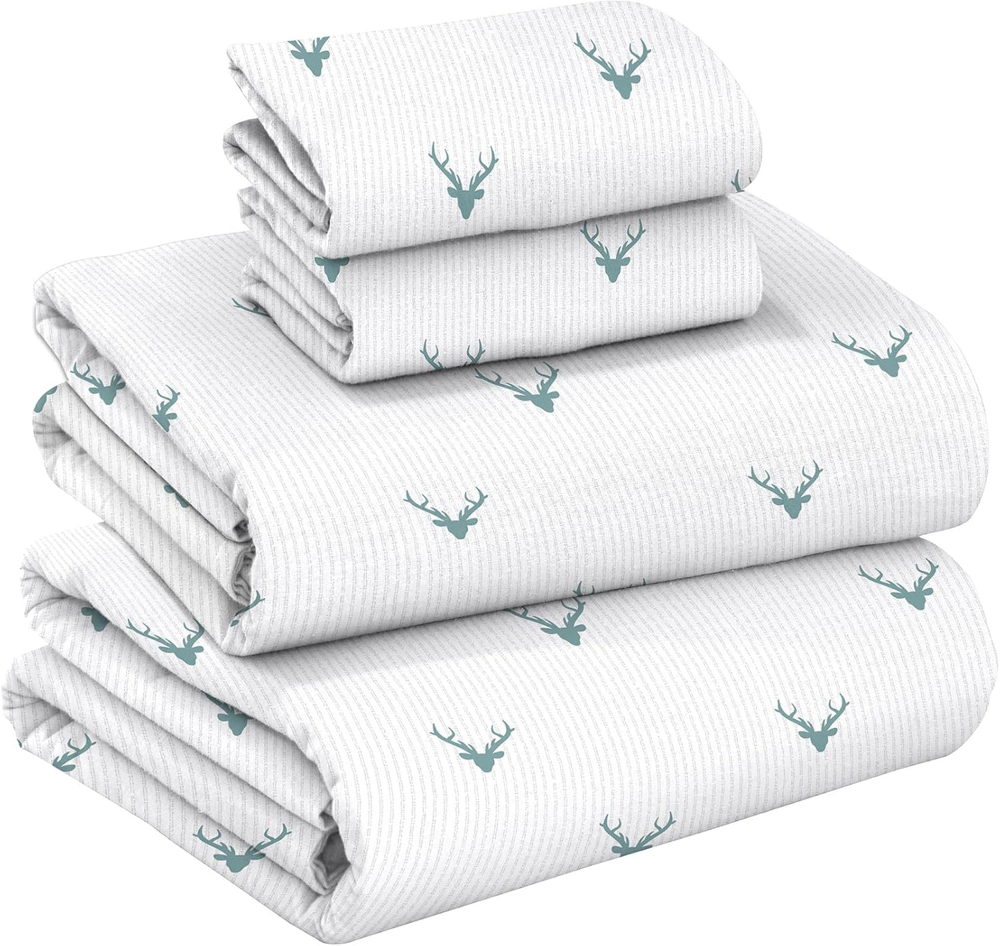 RUVANTI Flannel Sheets Full Size Set - Cozy Cotton Comfort