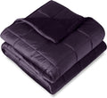 Weighted Blanket 10 lb Twin Full Size - Eggplant Minky Fleece