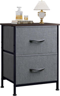 WLIVE Nightstand 2 Drawer Dresser - Compact Storage for Small Spaces