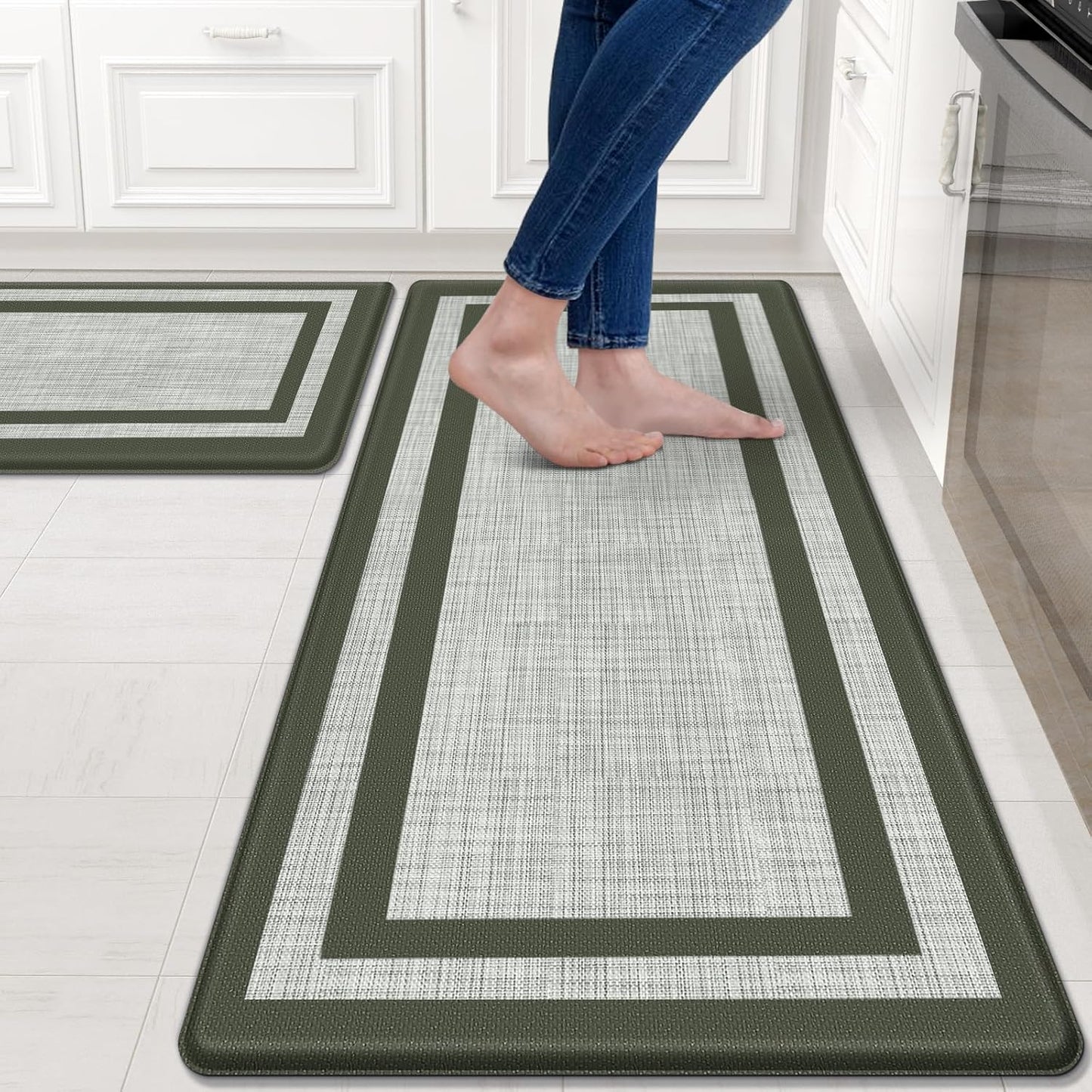 Mattitude Kitchen Mats Set of 2 Cushioned Anti-Fatigue Non-Skid