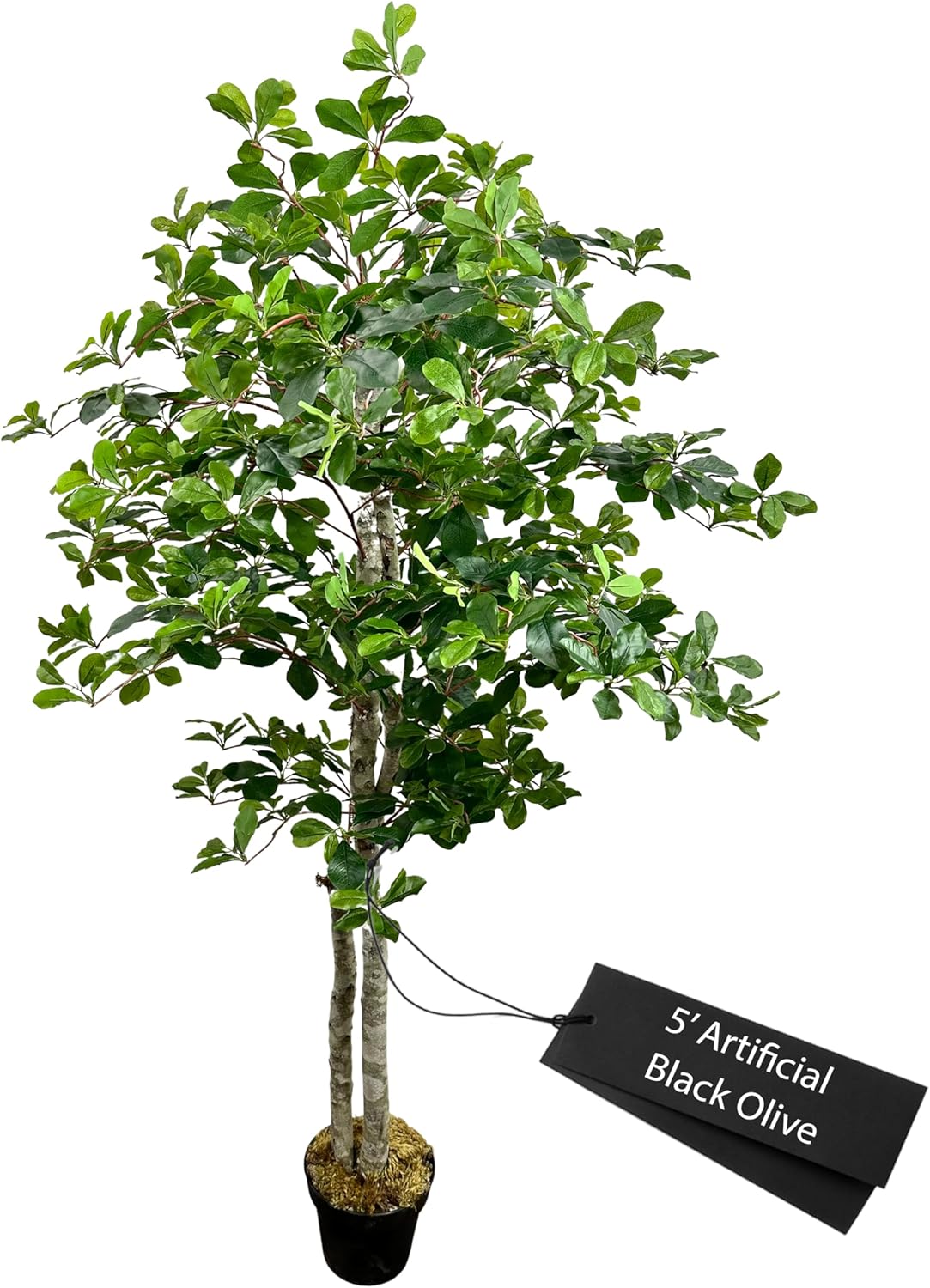 Handmade 5ft Italian Black Olive Leaf Artificial Tree for Decor
