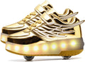 LED Light Up Roller Shoes Wheeled Skate Sneakers for Kids