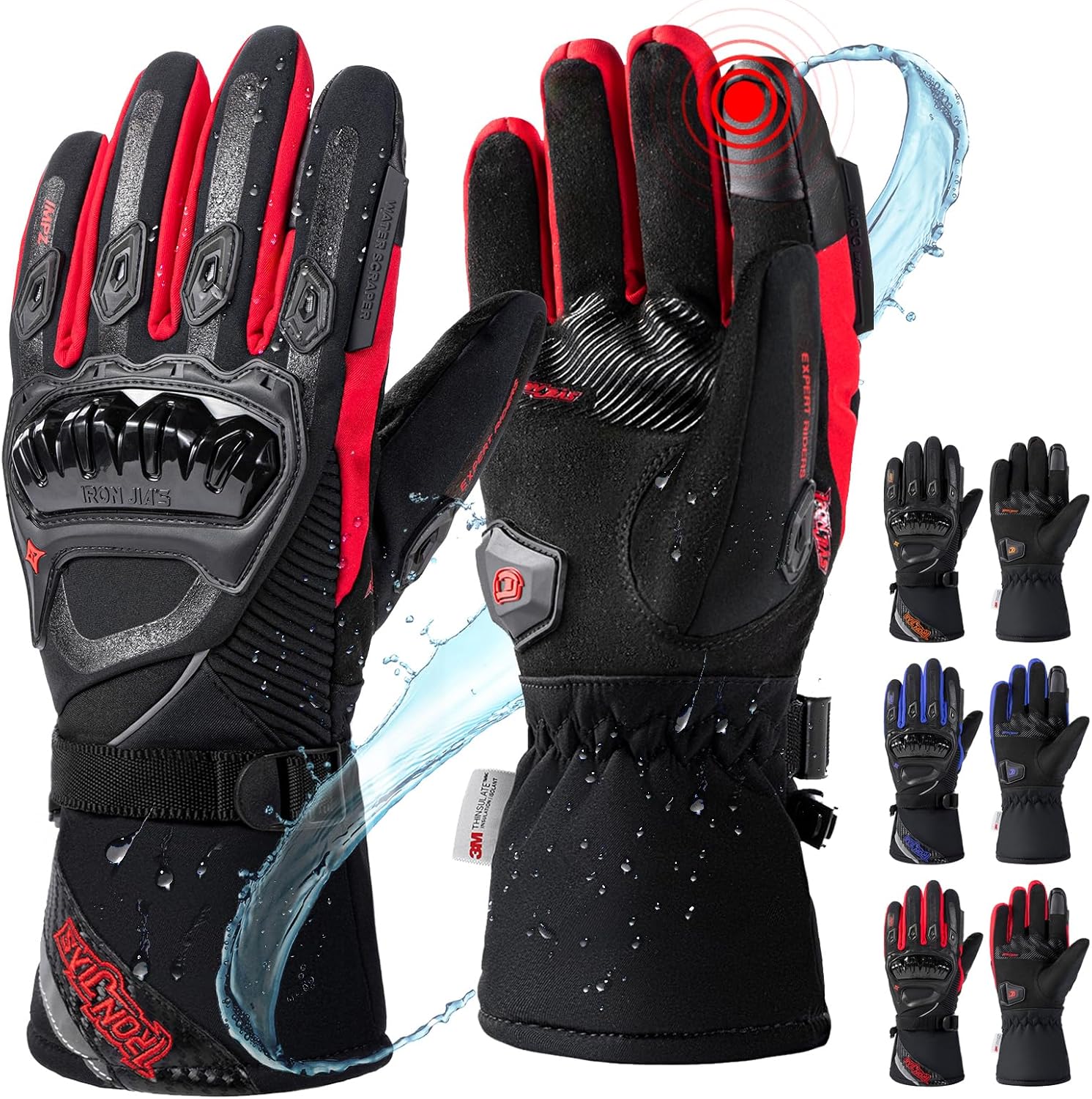 IRON JIA'S Winter Motorcycle Gloves for Cold Weather Riding