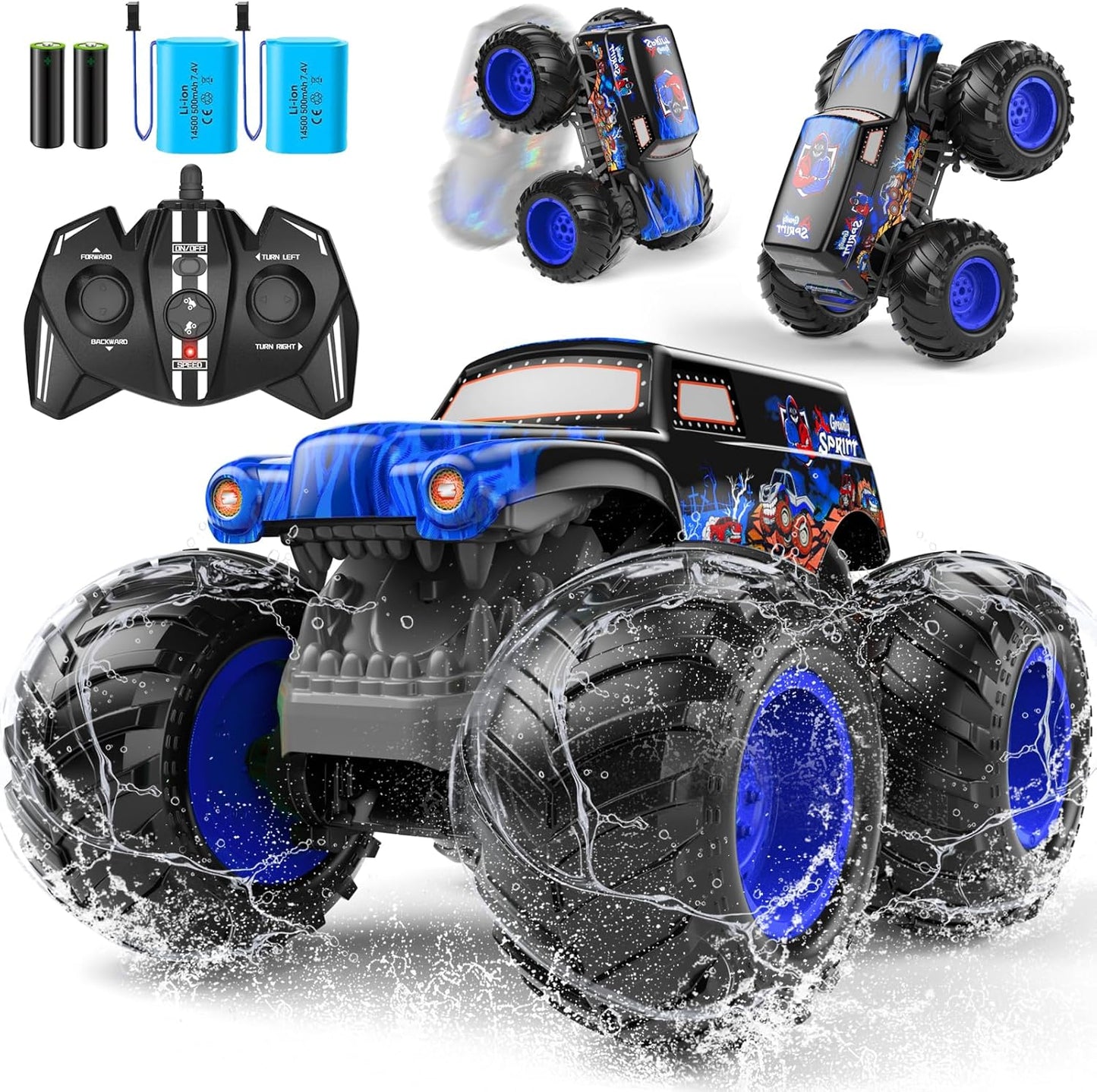 1:14 Waterproof Remote Control Car for Kids - Monster Truck Fun