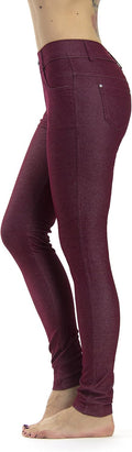 Women's Jean Look Jeggings Slimming Capri Tights - Plus Sizes