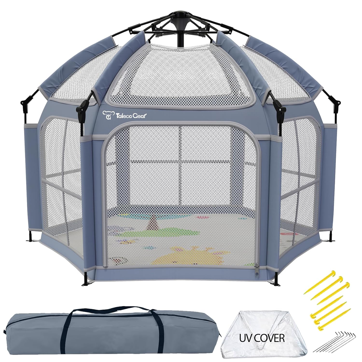 Baby Playpen with Canopy - Instant Pop-Up Portable Play Yard