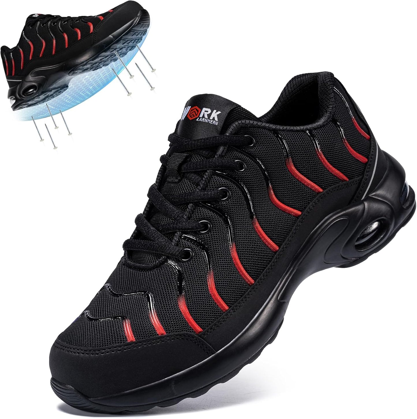 Steel Toe Work Sneakers for Men and Women - Breathable Safety Shoes