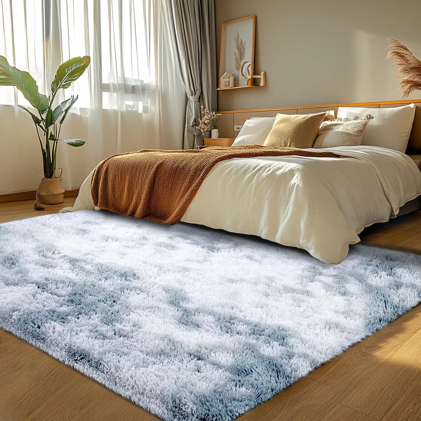4x6 Fluffy Area Rugs for Bedroom: Ultra Soft Fuzzy Furry Rugs