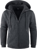 SWISSWELL Men Zip Up Hoodies Sherpa Lined Jacket - Heavyweight