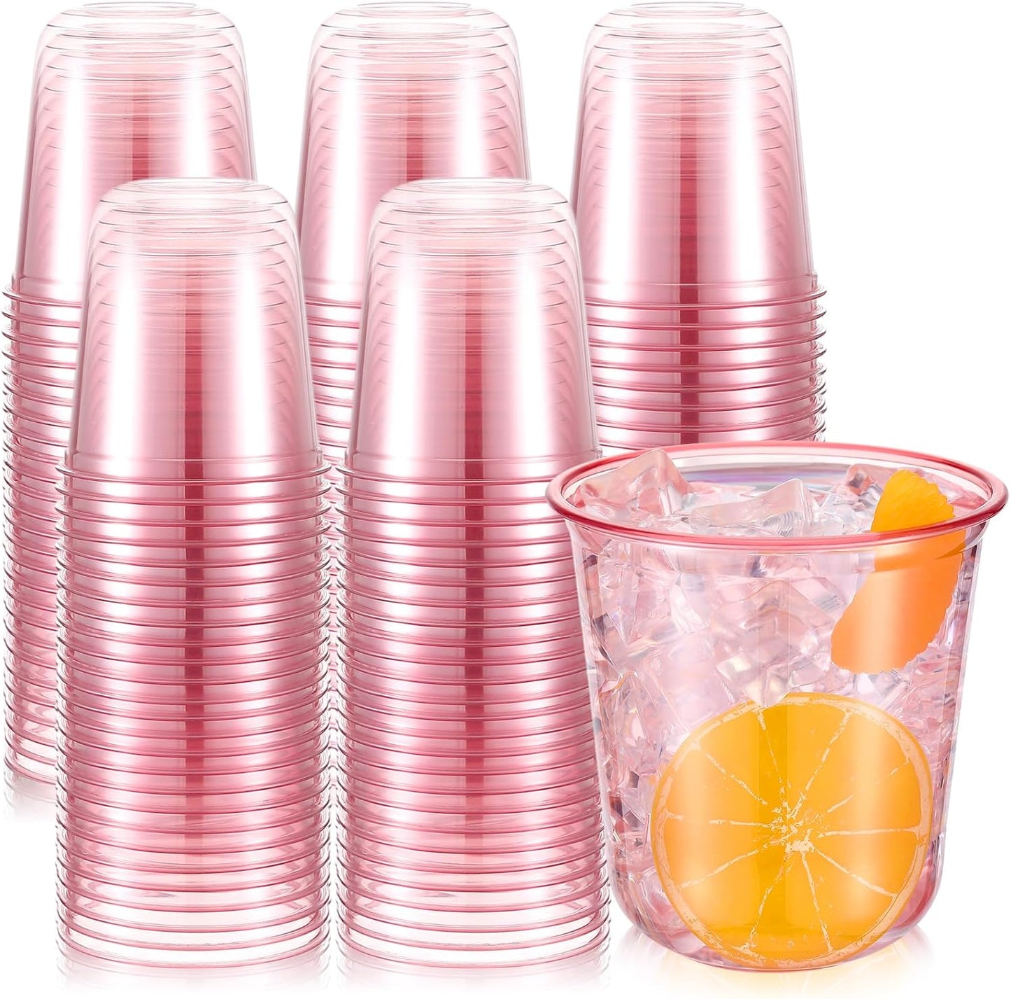 100 Pcs Disposable Stemless Glasses for Parties and Events