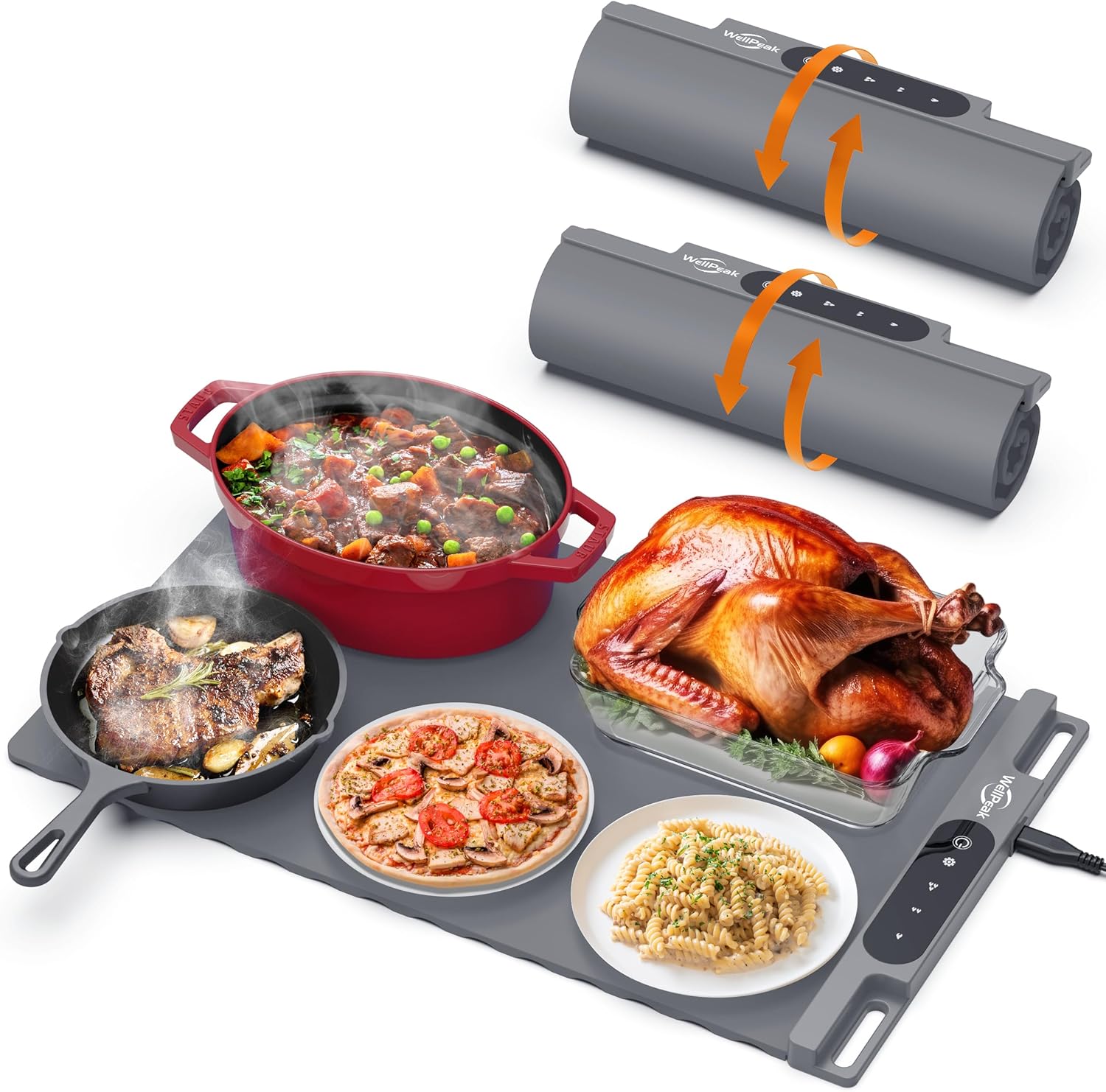 Electric Warming Mat for Food - Fast Heating Silicone Tray