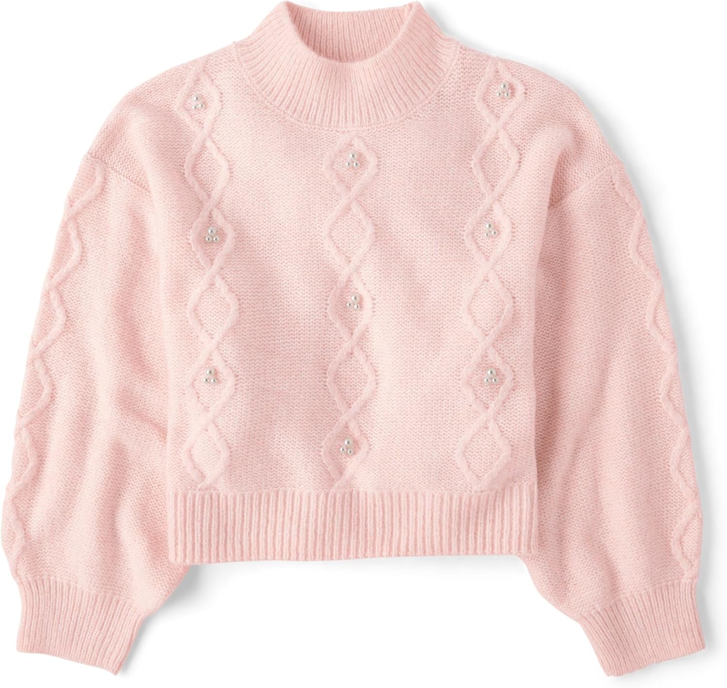 Girls Long Sleeve Pullover Cable Knit Sweater for Cozy Style