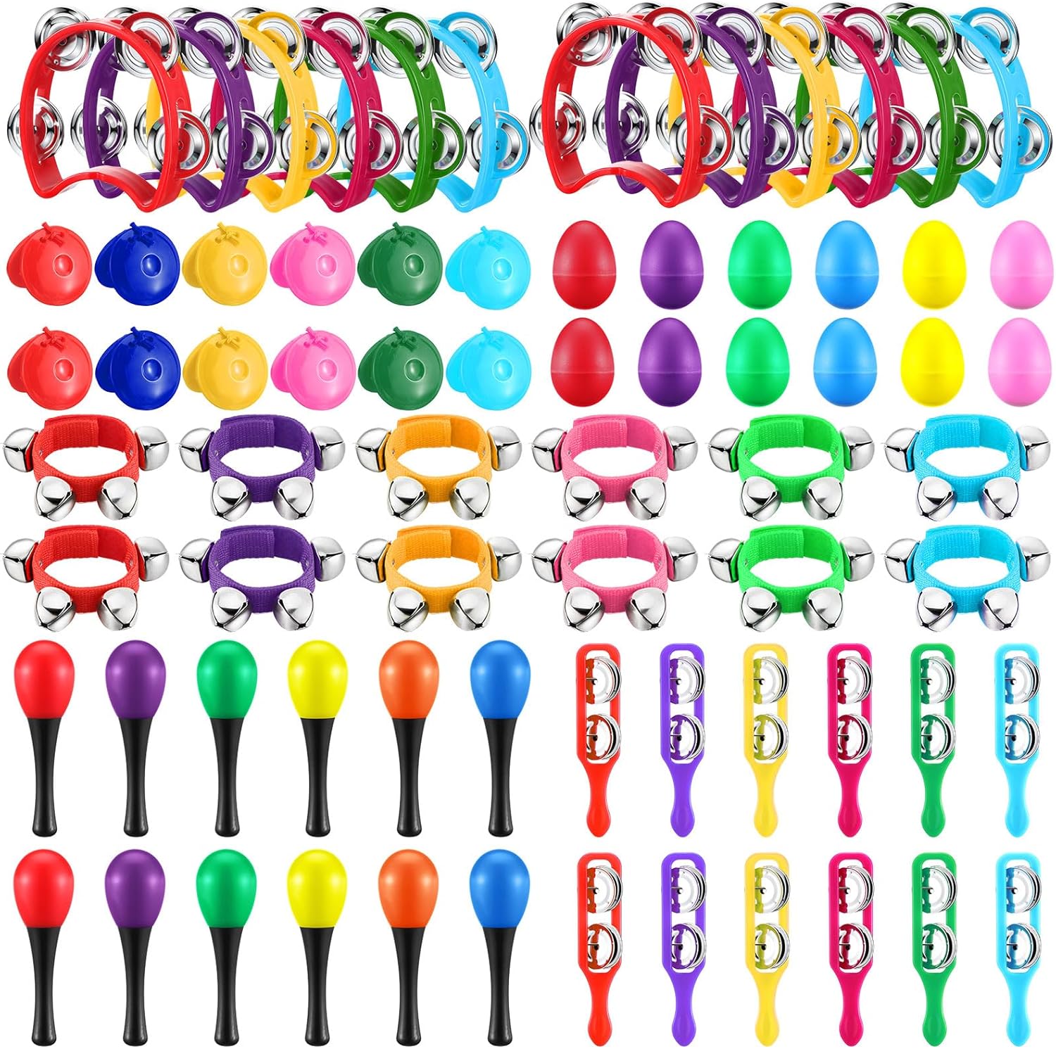 72 Pcs Shaker Musical Instruments for Kids - Fun Percussion Set