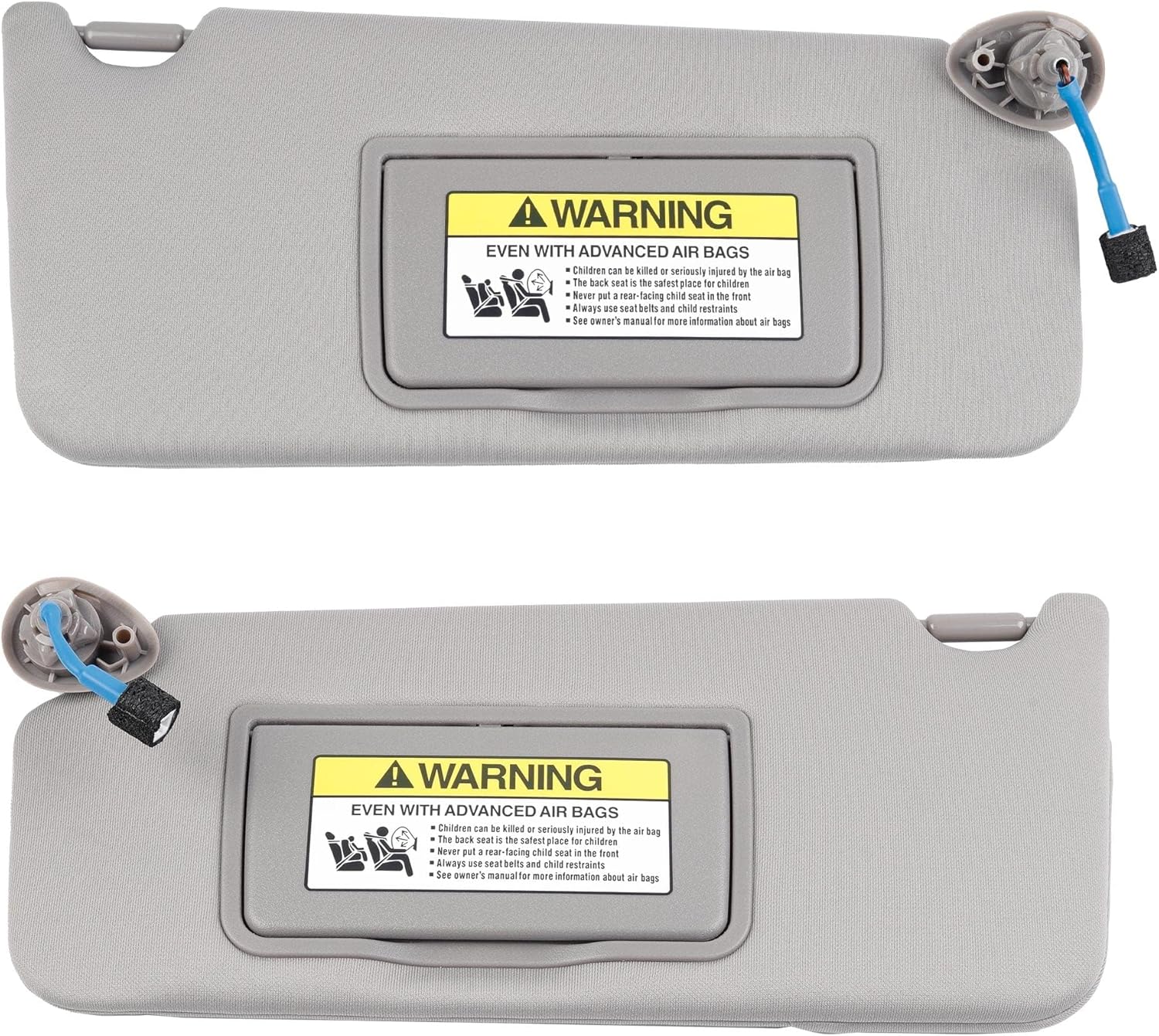 Dasbecan Gray Sun Visor Pair for Honda Accord 2008-2017