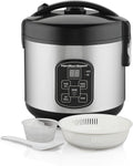 Hamilton Beach Rice Cooker & Steamer, 8 Cups, Stainless Steel