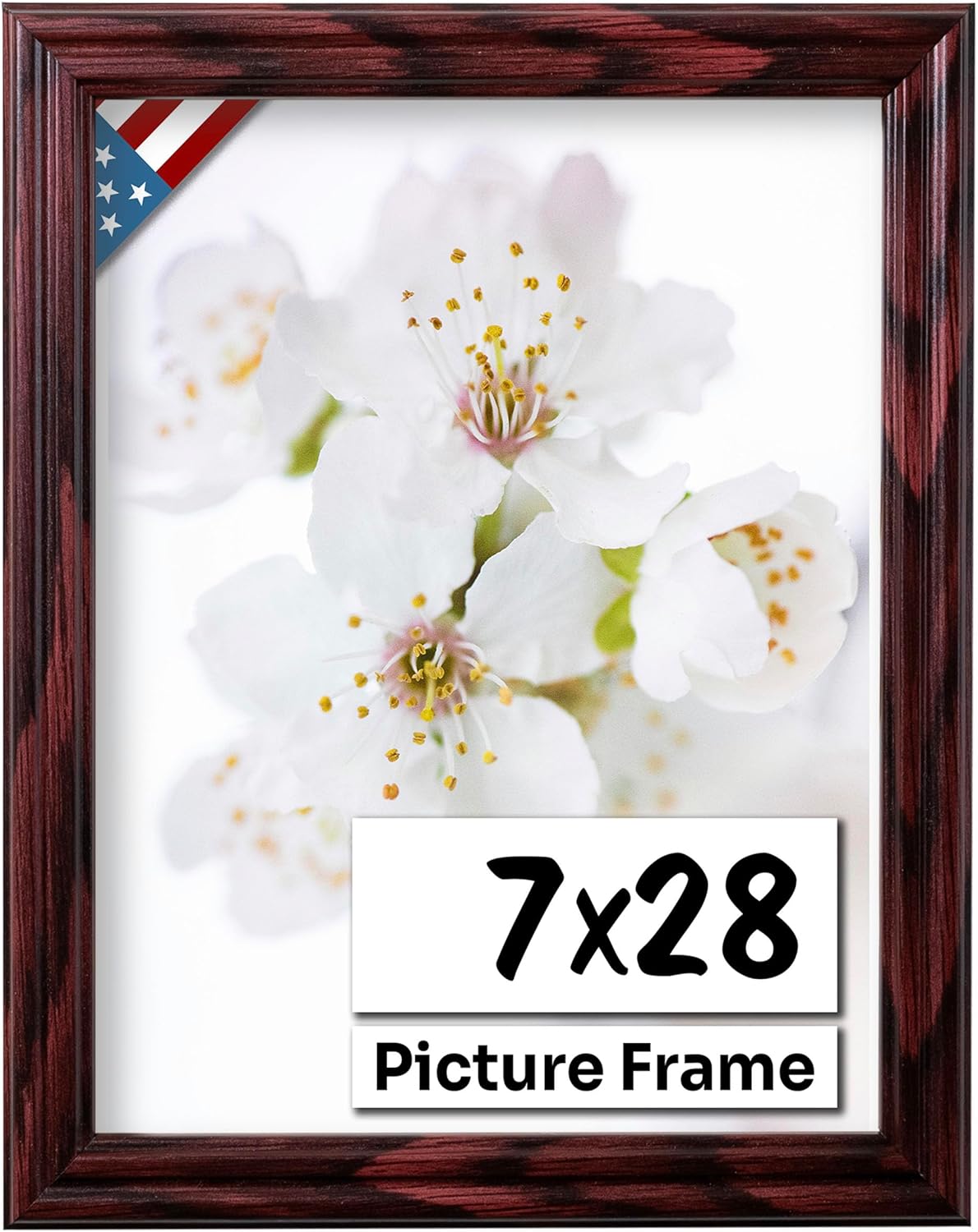 Cherry 7x28 Picture Frame - Handmade Solid Wood Wall Decor